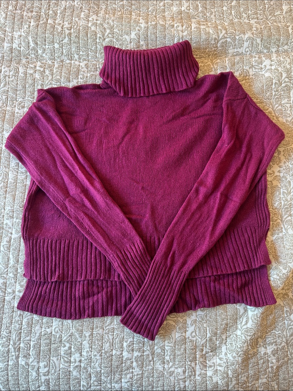 Anthropologie Women's Turtleneck Sweater in Plum